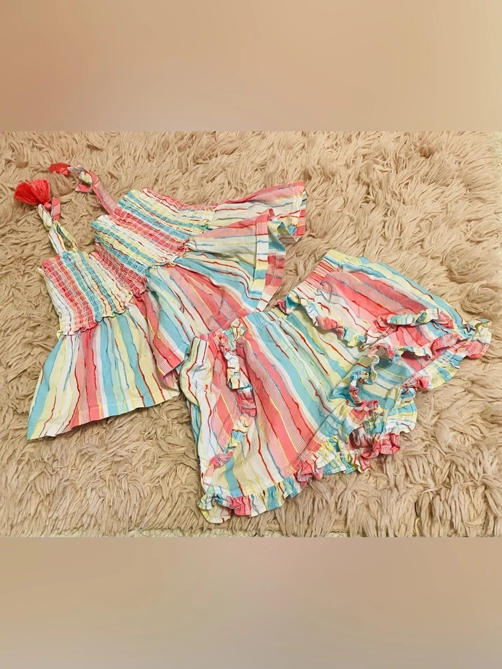 Bonnie Jean Toddler Girls 2-Piece Striped Summer Set - Size 3T